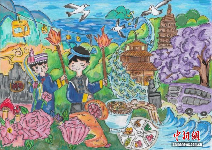 逾500件作品跨洋而来 海外华裔青少年创意展现“妈妈的故乡”